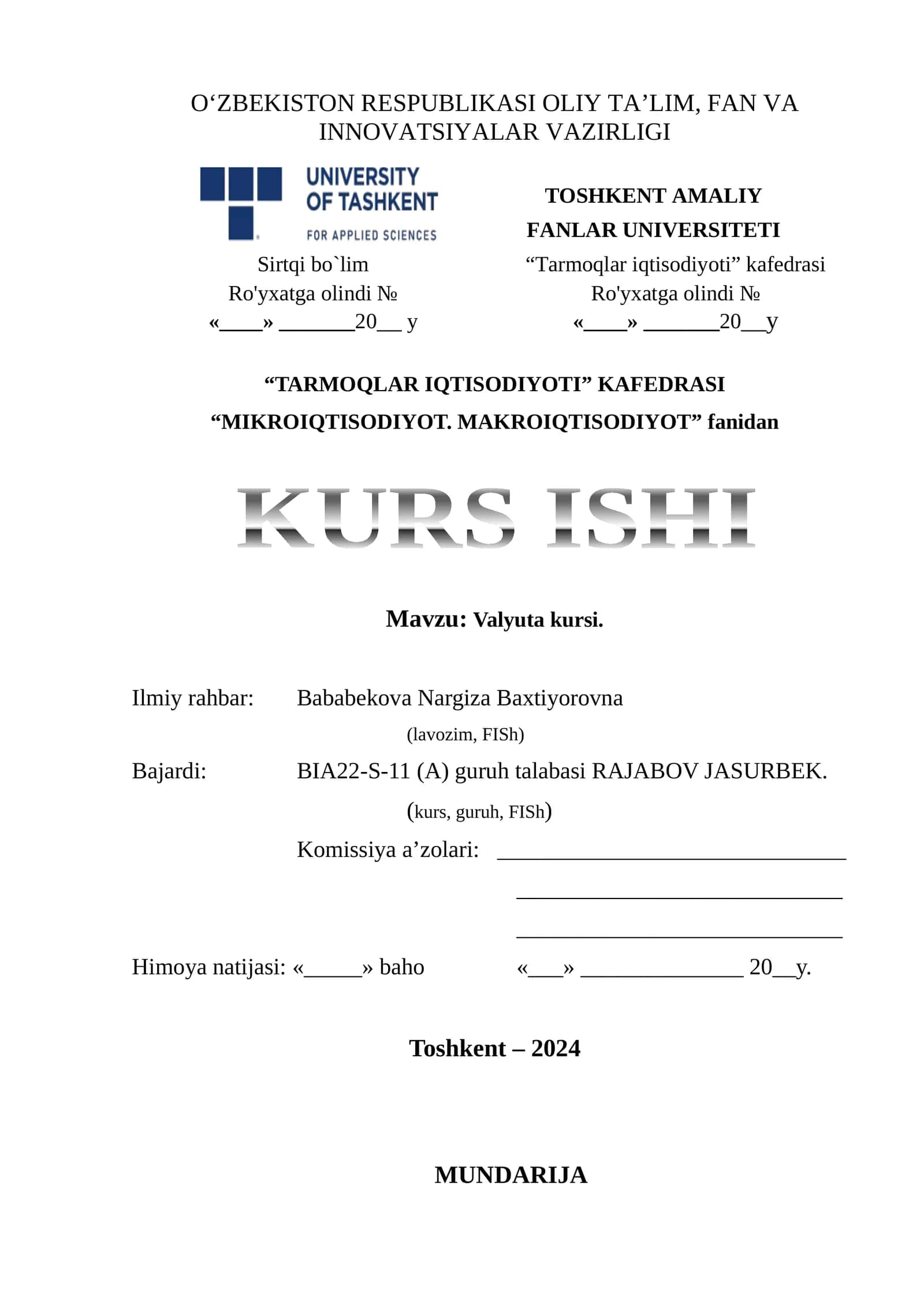 Valyuta kursi 1