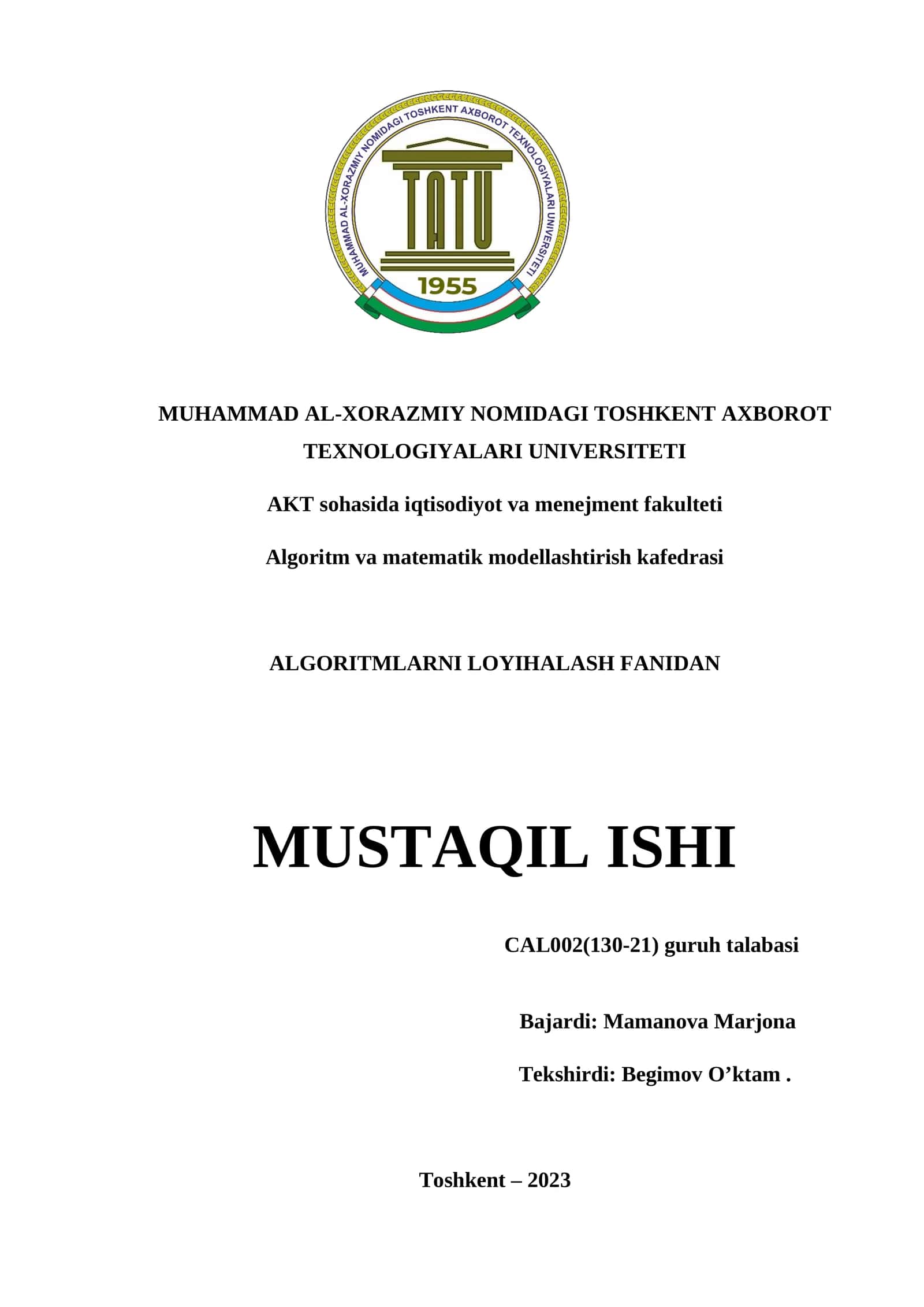 RAQAMLI AXBOROTLARNI SPEKTRAL TAHLILI VA UNING AMALIY MASALALARNI YECHISHDA TADBIQI 1