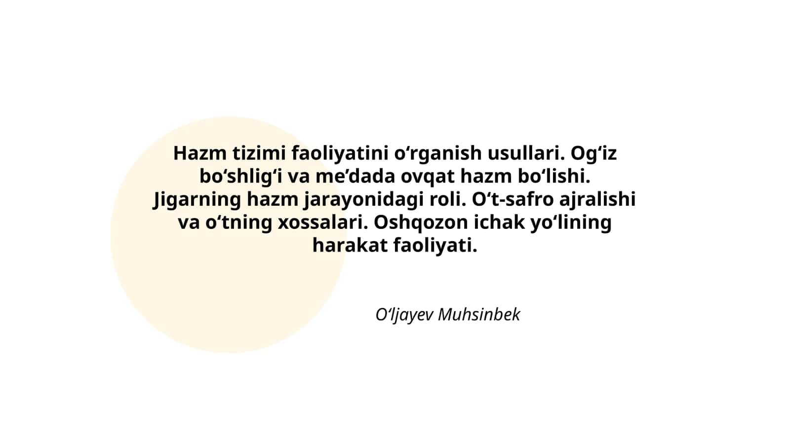 Hazm tizimi faoliyatini o‘rganish usullari 1