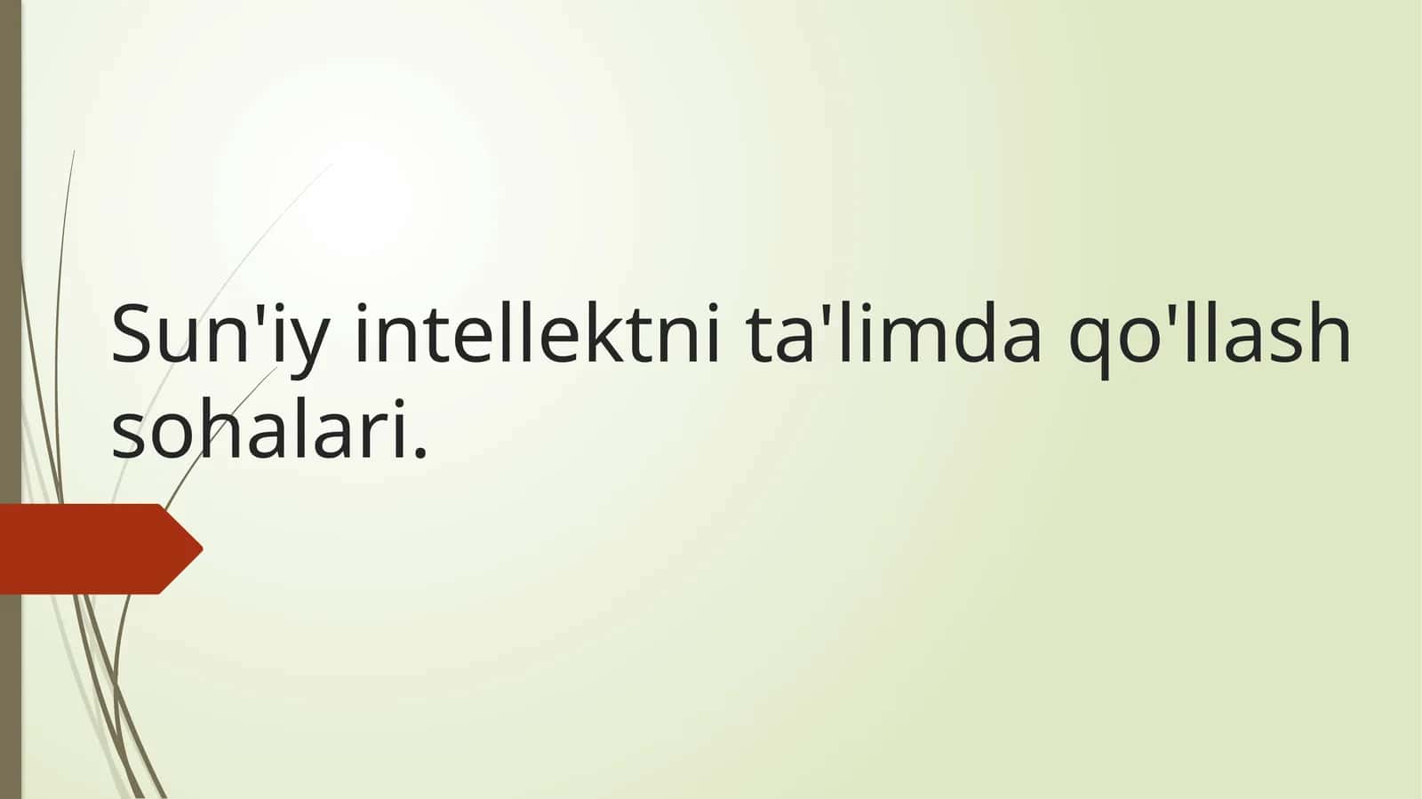 Sun'iy intellekt sohalari 1
