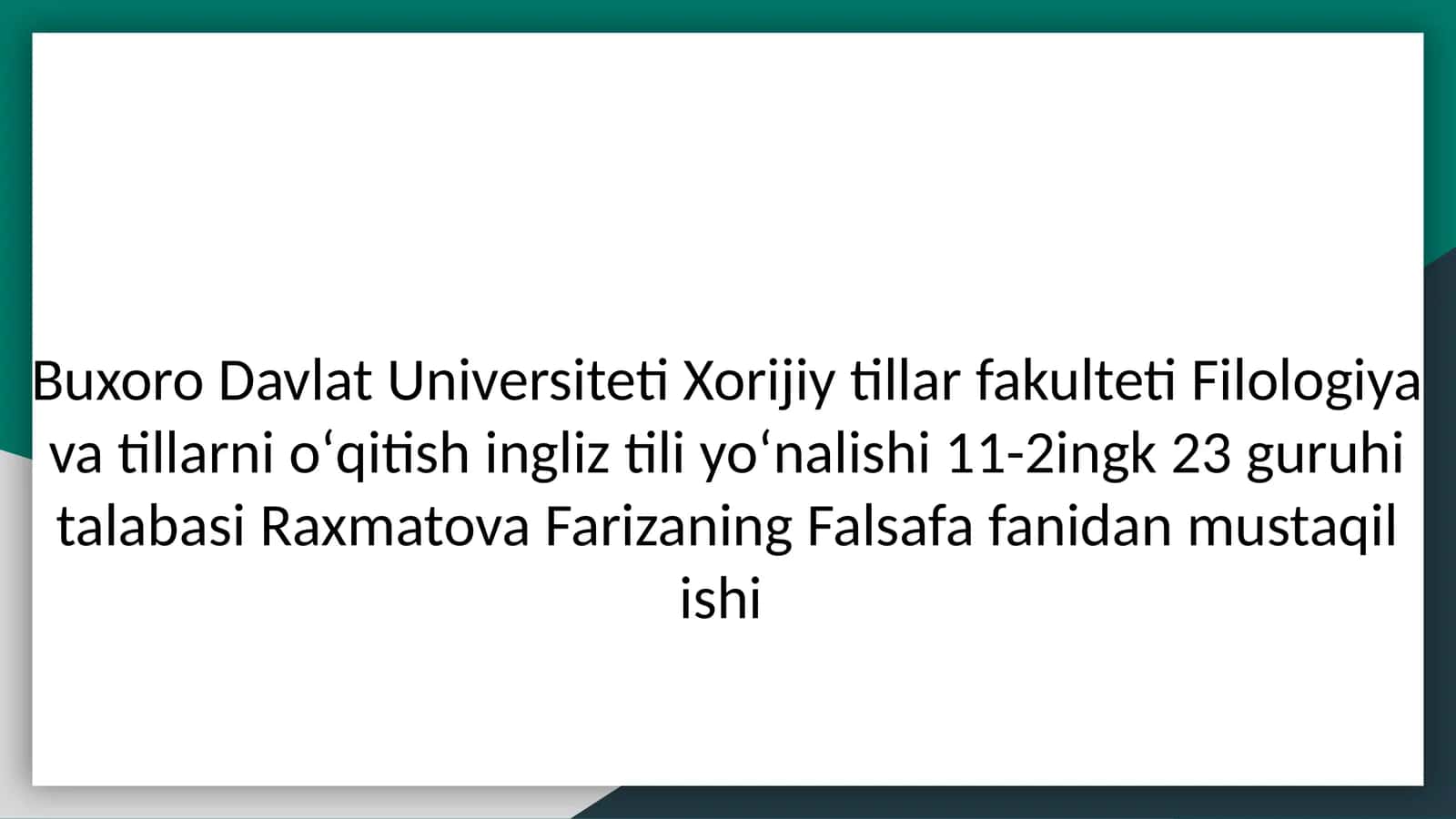 Mantiq fani haqida umumiy ma’lumot 1