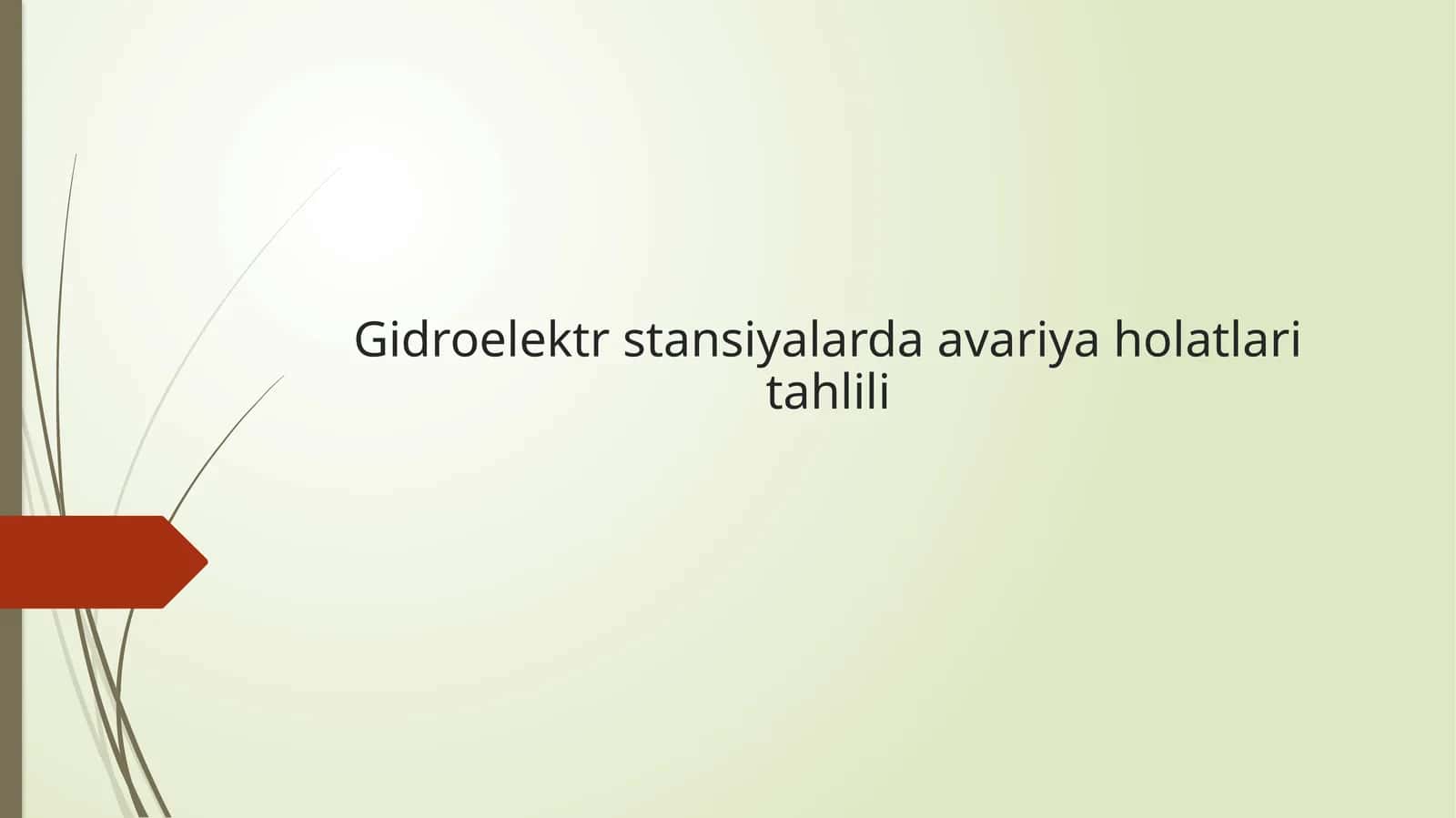 Gidroelektr stansiyalarda avariya holatlari tahlili 1