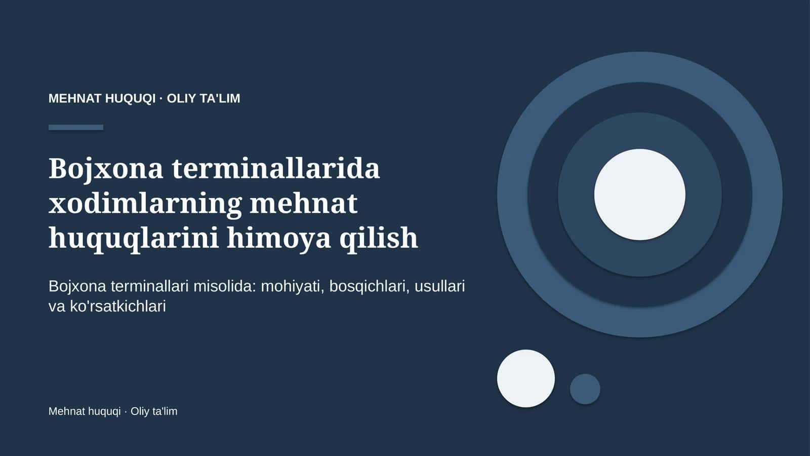 Bojxona terminallarida xodimlarning mehnat huquqlarini himoya qilish 1
