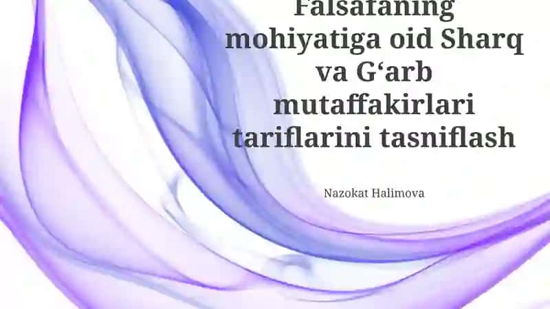 Falsafa Mohiyatining Sharqiy Tasavvurlari