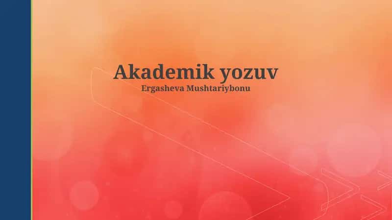 Akademik yozuv 1