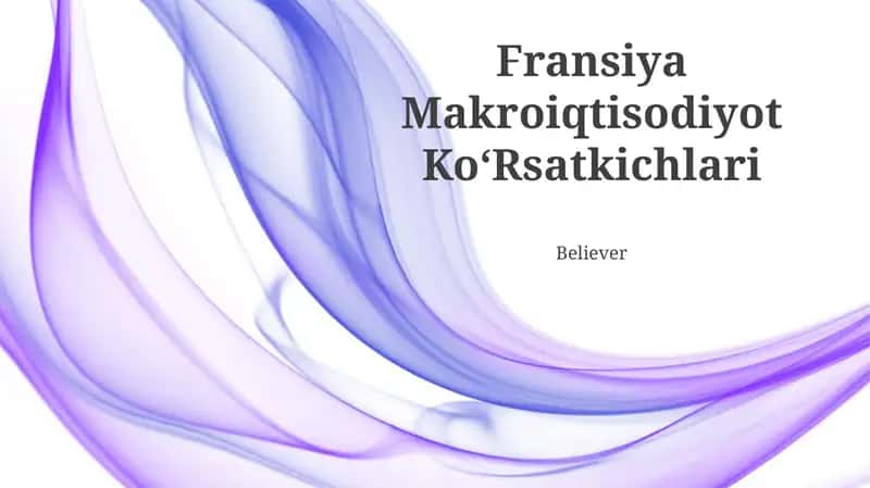 Fransiya Makroiqtisodiyot KoʻRsatkichlari 1