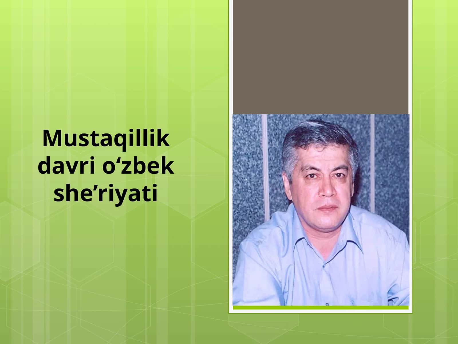 Mustaqillik davri o‘zbek she’riyati 1