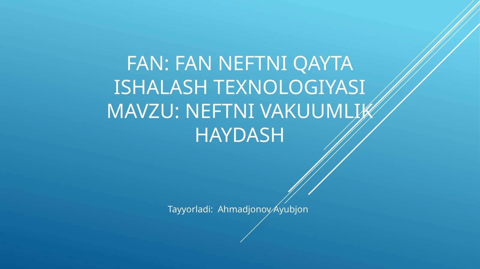 NEFTNI VAKUUMLIK HAYDASH 1