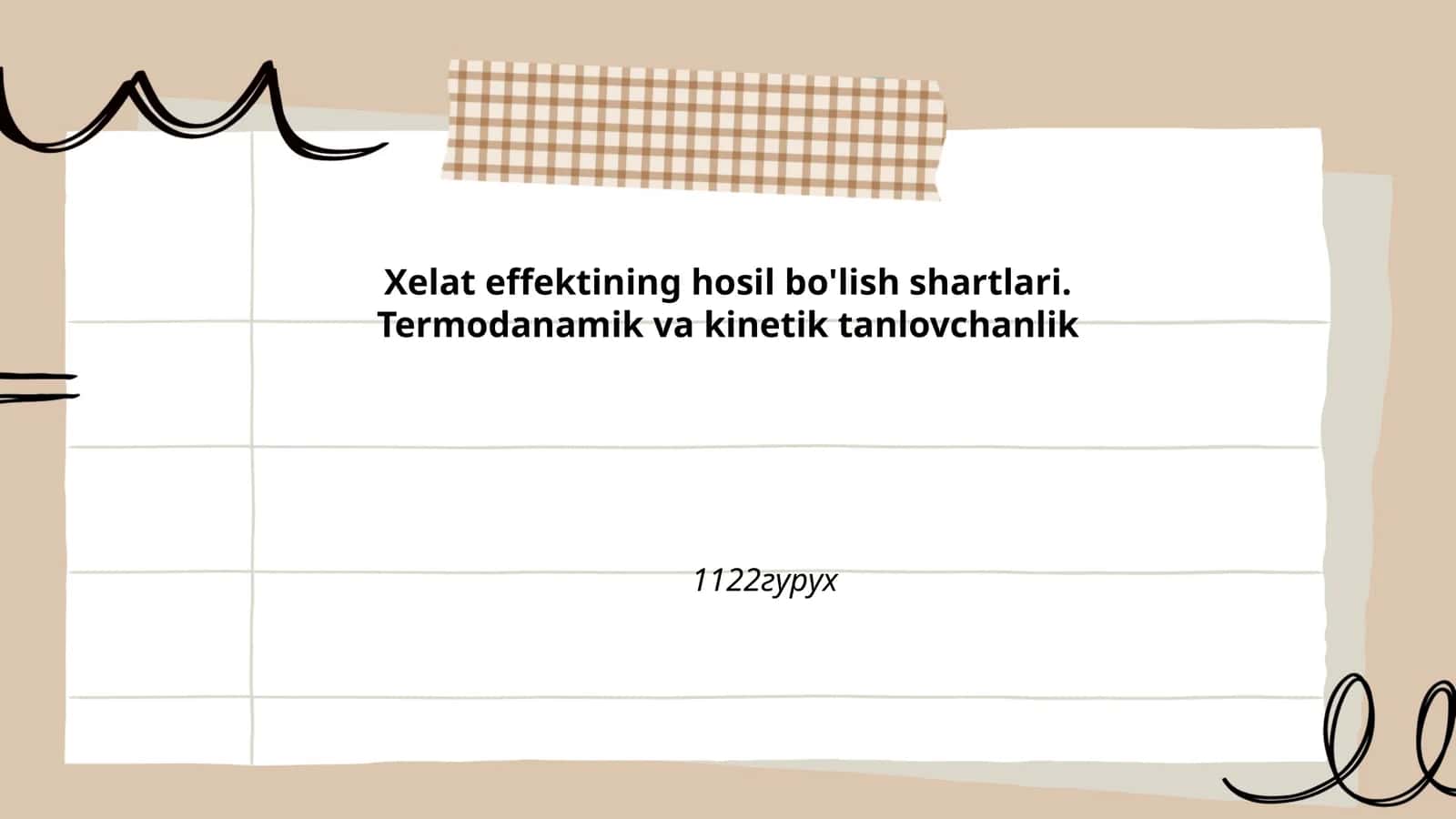 Xelat komplekslarining umumiy tushunchasi 1