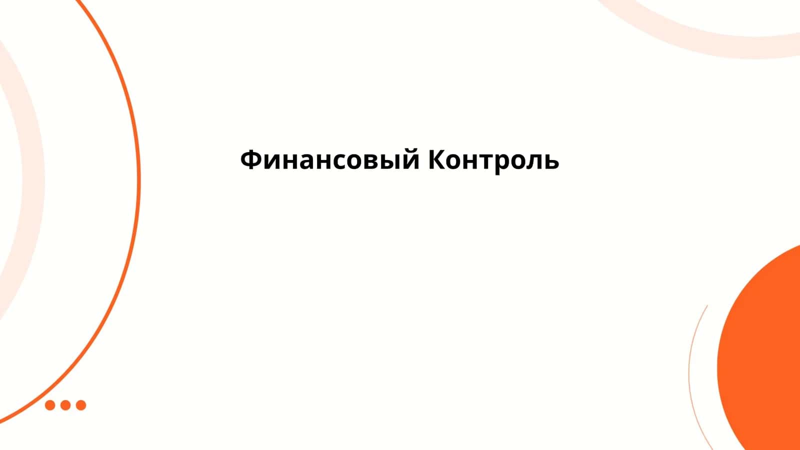 Финансовый Контроль 1