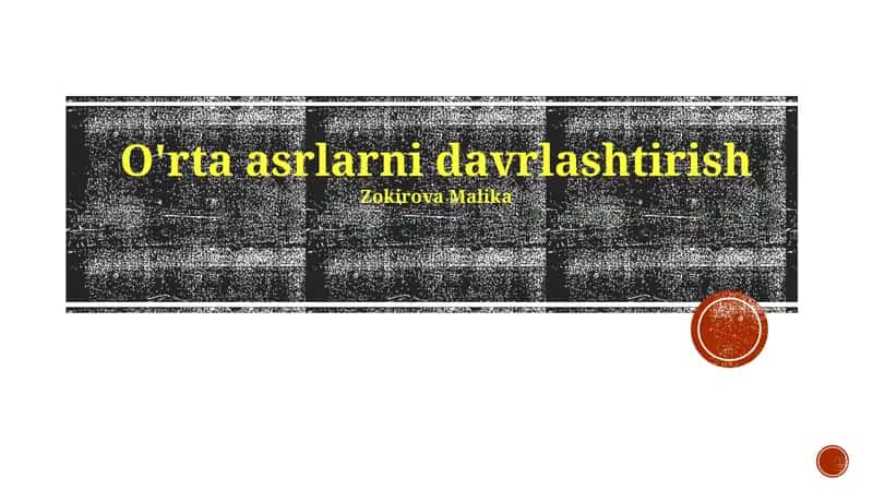 O'rta asrlarni davrlashtirish 1