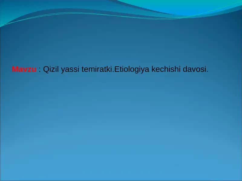Qizil yassi temiratki 1