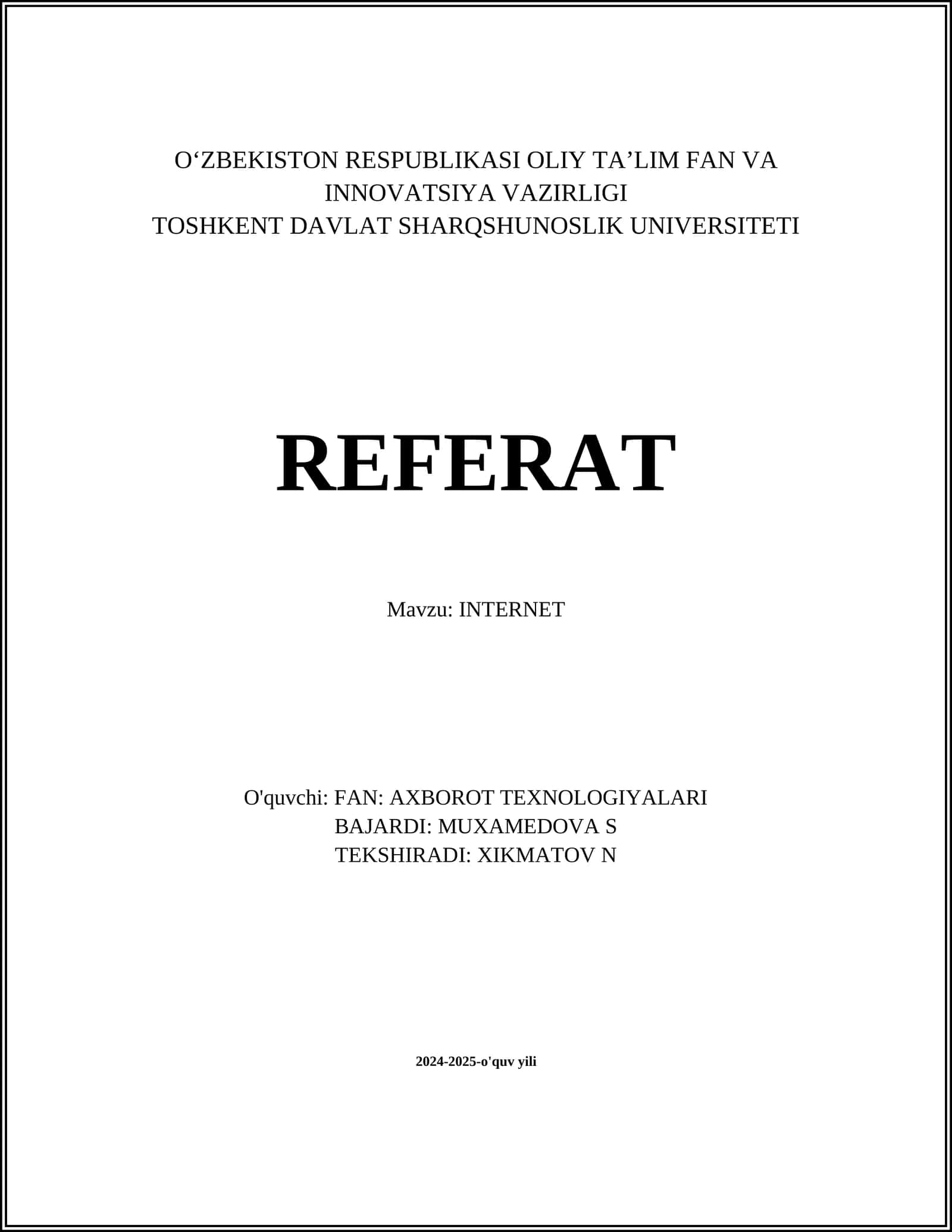 INTERNET 1