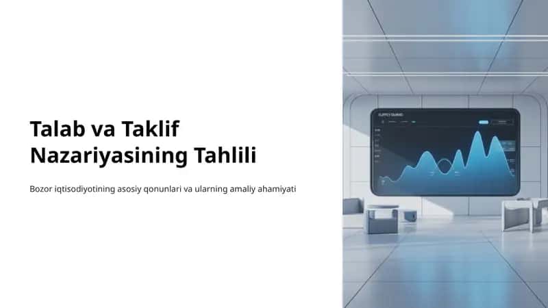 Talab va Taklif Nazariyasining Tahlili 1