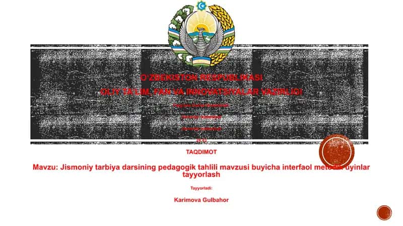 Jismoniy tarbiya darsining pedagogik tahlili 1
