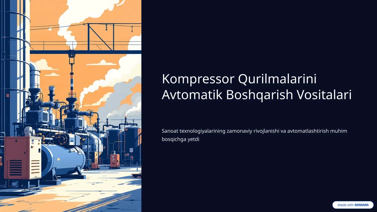 Kompressor Qurilmalarini Avtomatik Boshqarish Vositalari 1