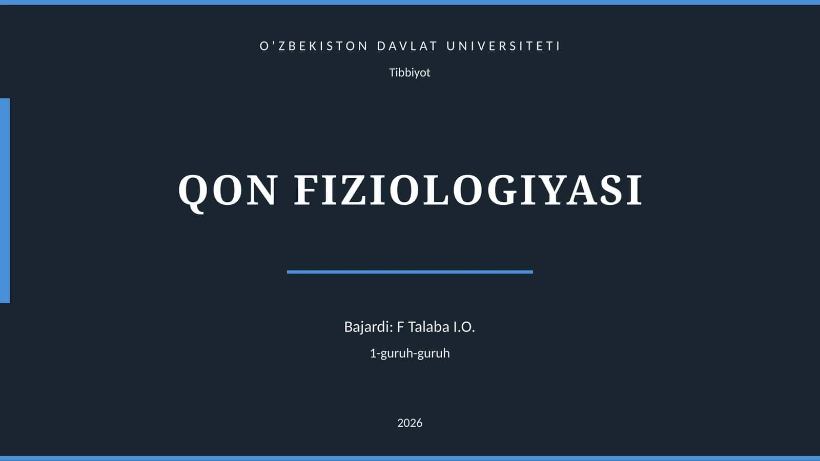 QON FIZIOLOGIYASI 1