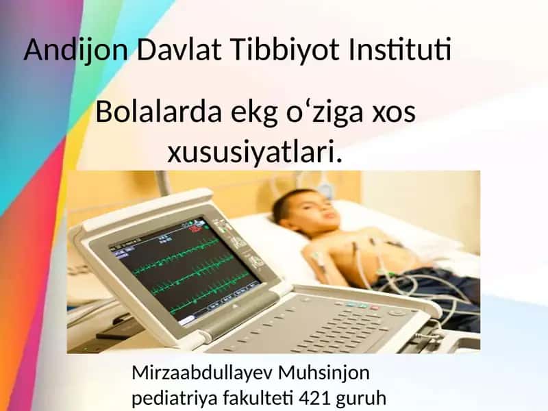 Bolalarda EKG o‘ziga xos xususiyatlari 1