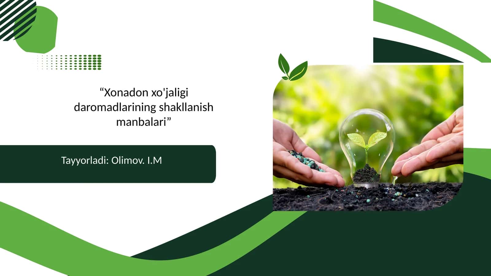 Xonadon xo'jaligidaromadlariningshakllanishmanbalari 1