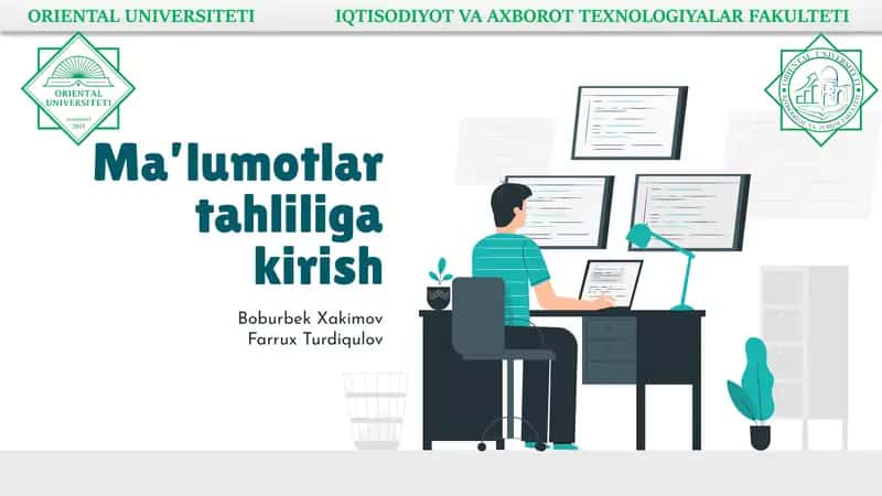 Ma’lumotlar tahliliga kirish 1