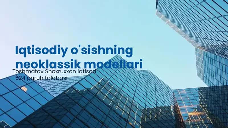 Neoklassik Modellar 1