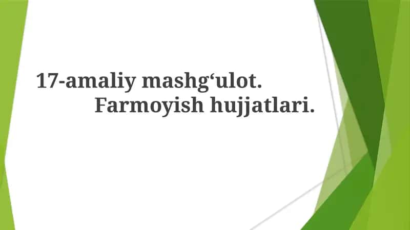 17-amaliymashgʻulot 1