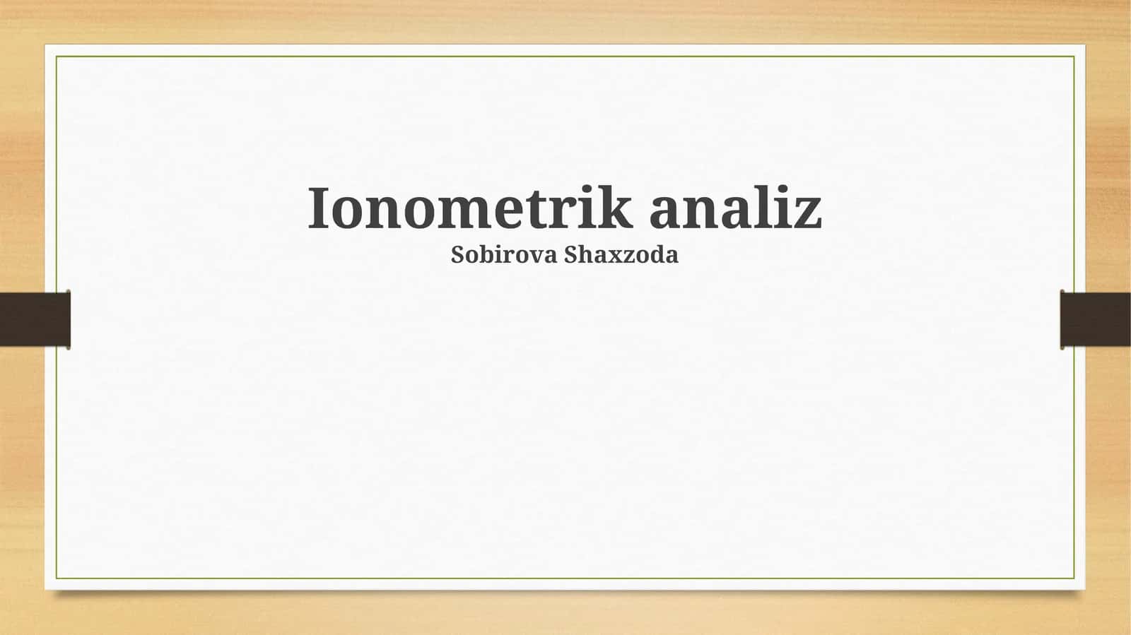 Ionometrik analiz 1