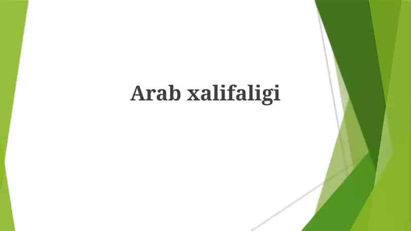 Arabxalifaligi 1
