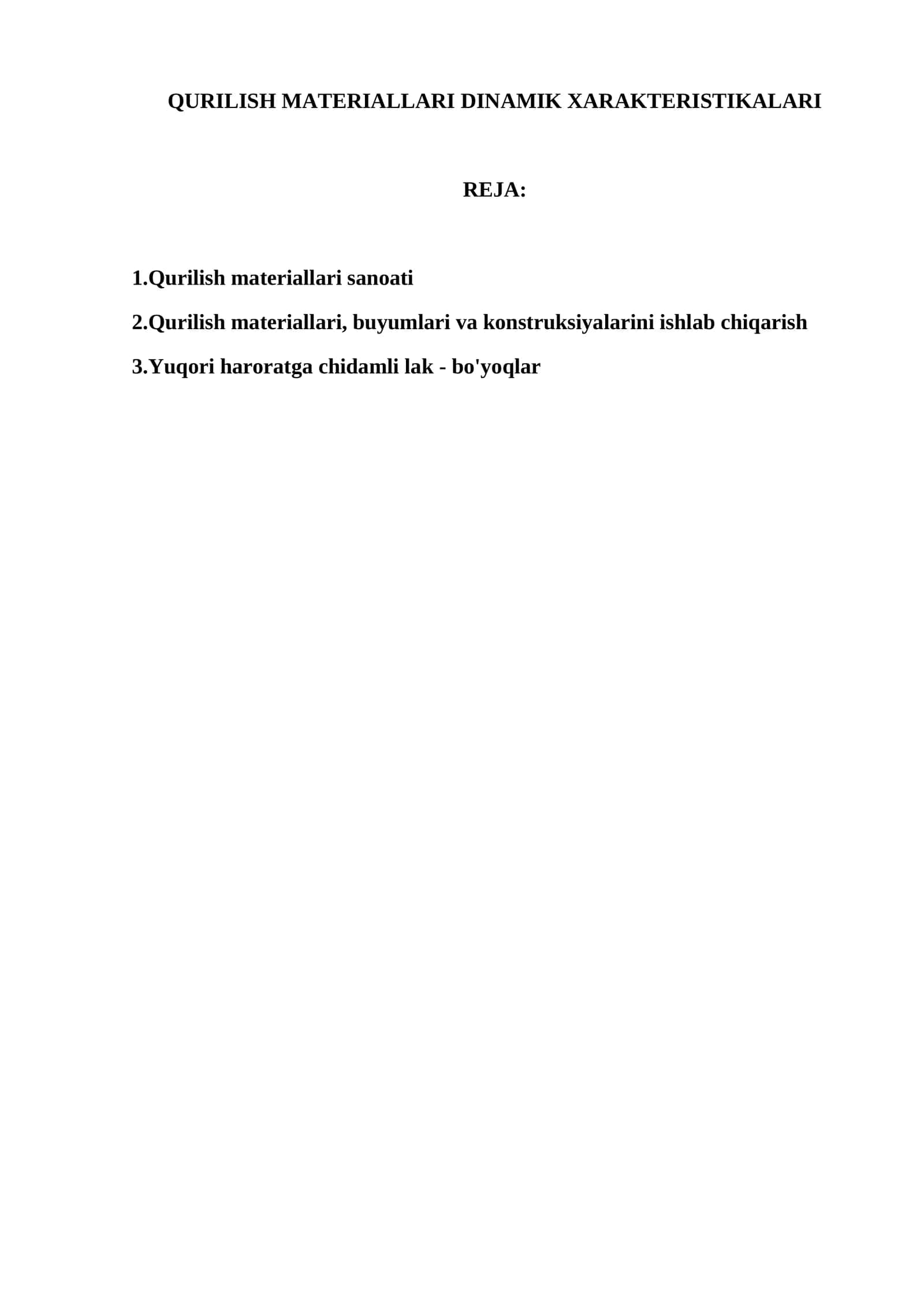 Qurilish materiallari dinamik xarakteristikalari 1
