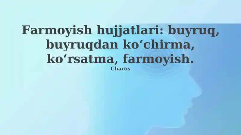 Farmoyish hujjatlari
