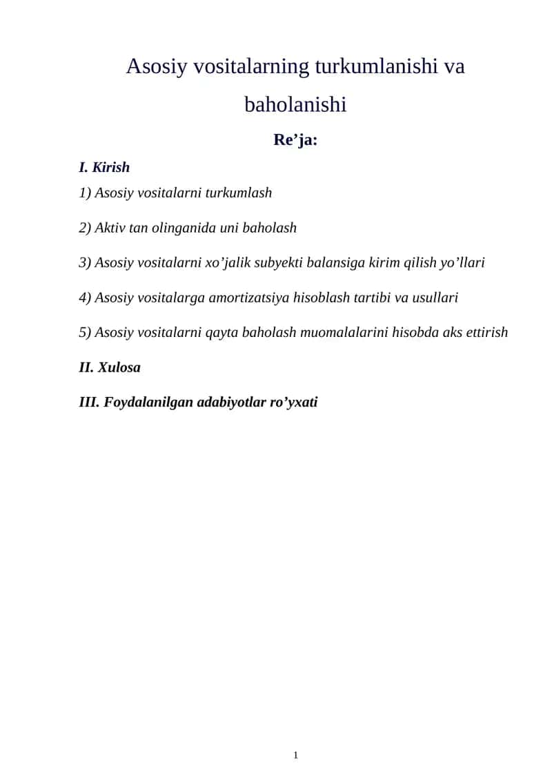 Аsоsiy vоsitаlаrni turkumlаsh 1