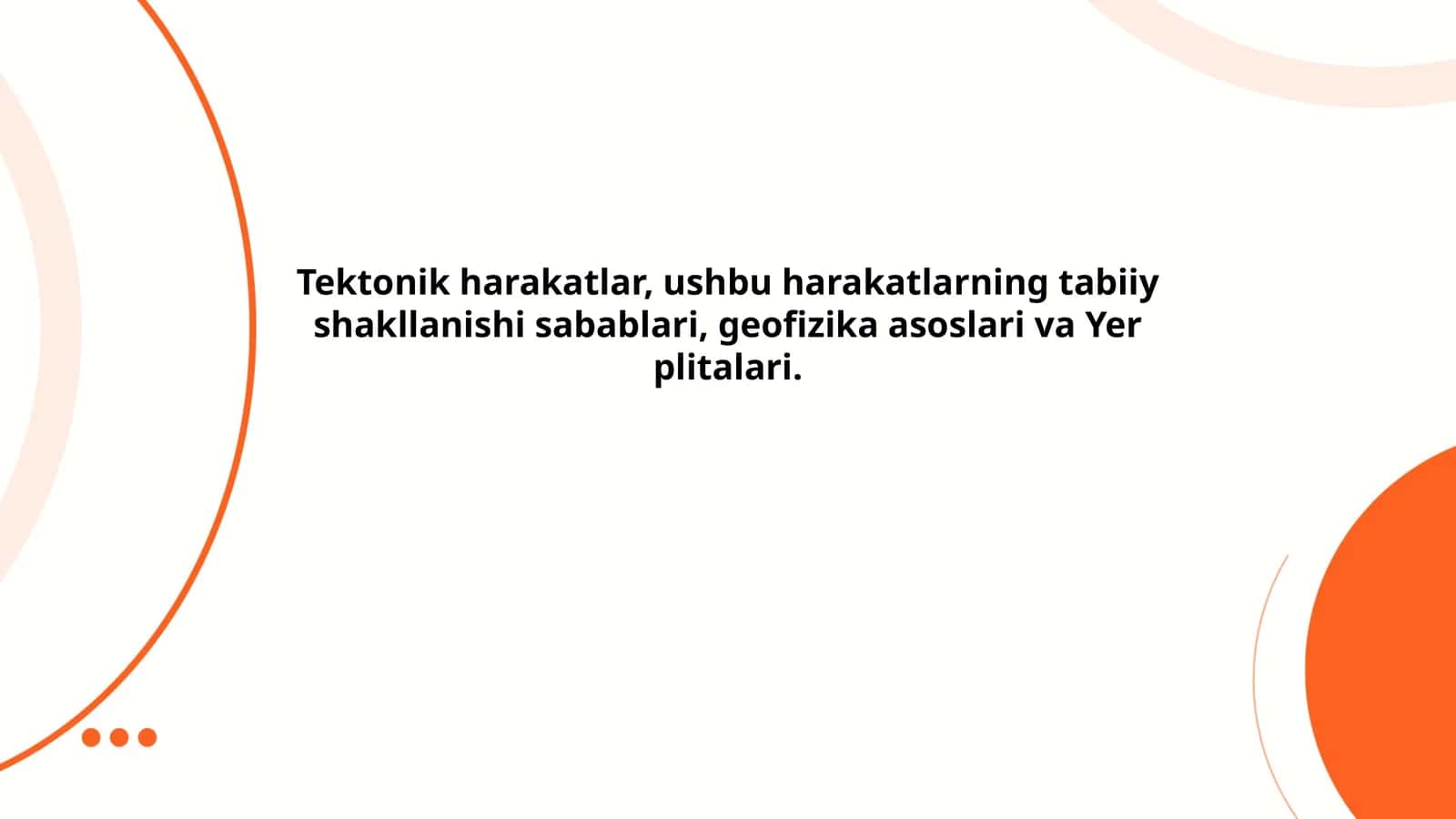 Tektonik harakatlar 1