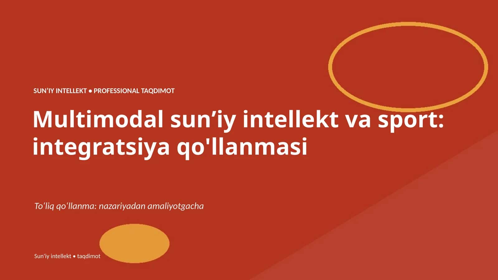 Multimodal sunʼiy intellekt va sport: integratsiya qo'llanmasi 1