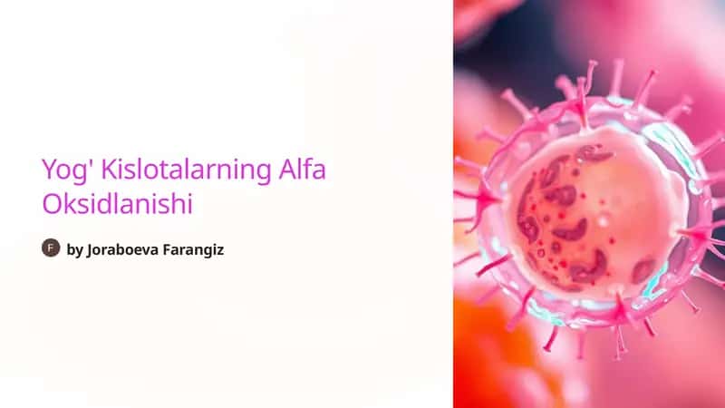 Yog' Kislotalarning Alfa Oksidlanishi 1