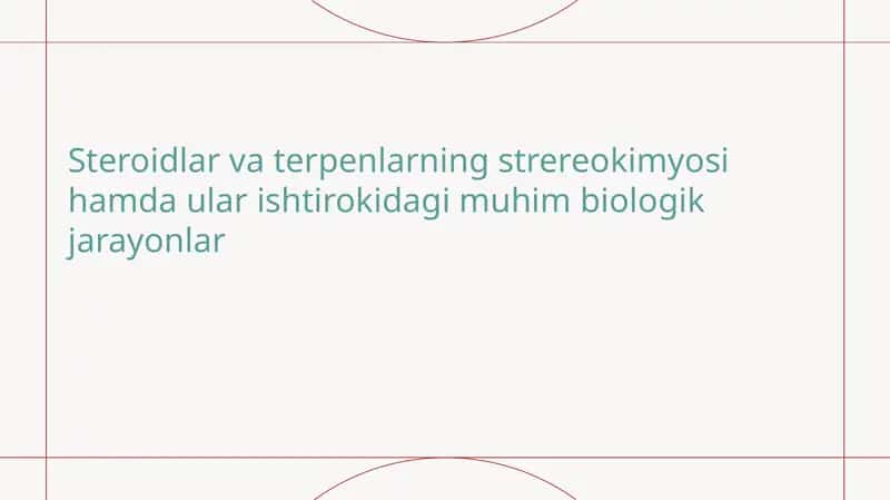 Steroidlar va Terpenlar 1