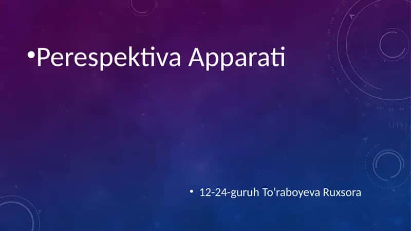 Perspektiva Apparati 1