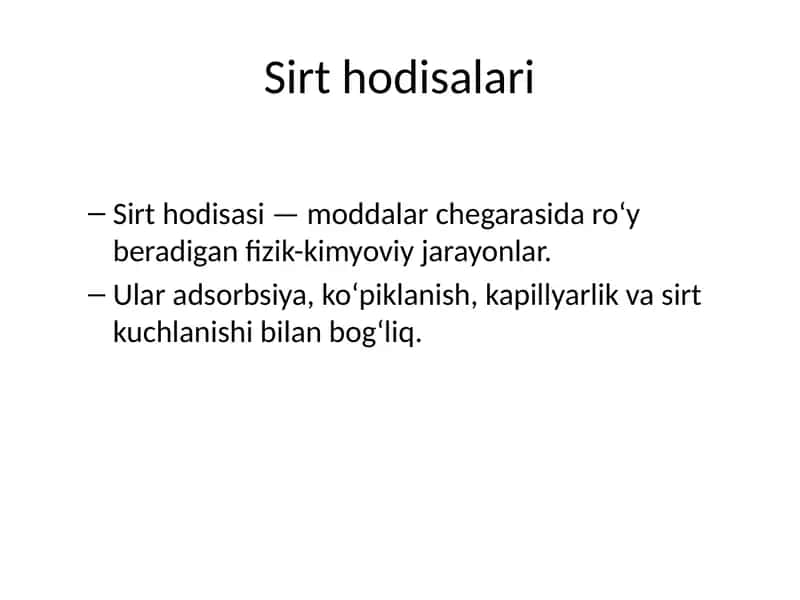 Sirt hodisalari 1