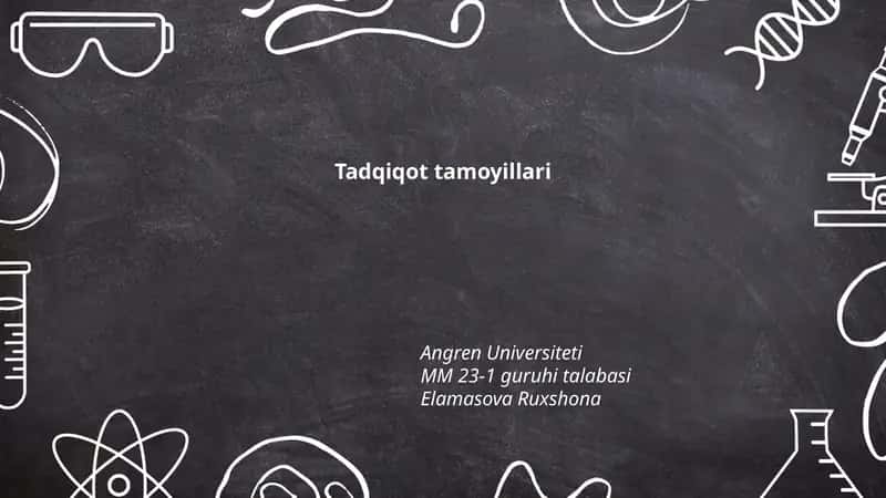 Tadqiqot tamoyillari 1
