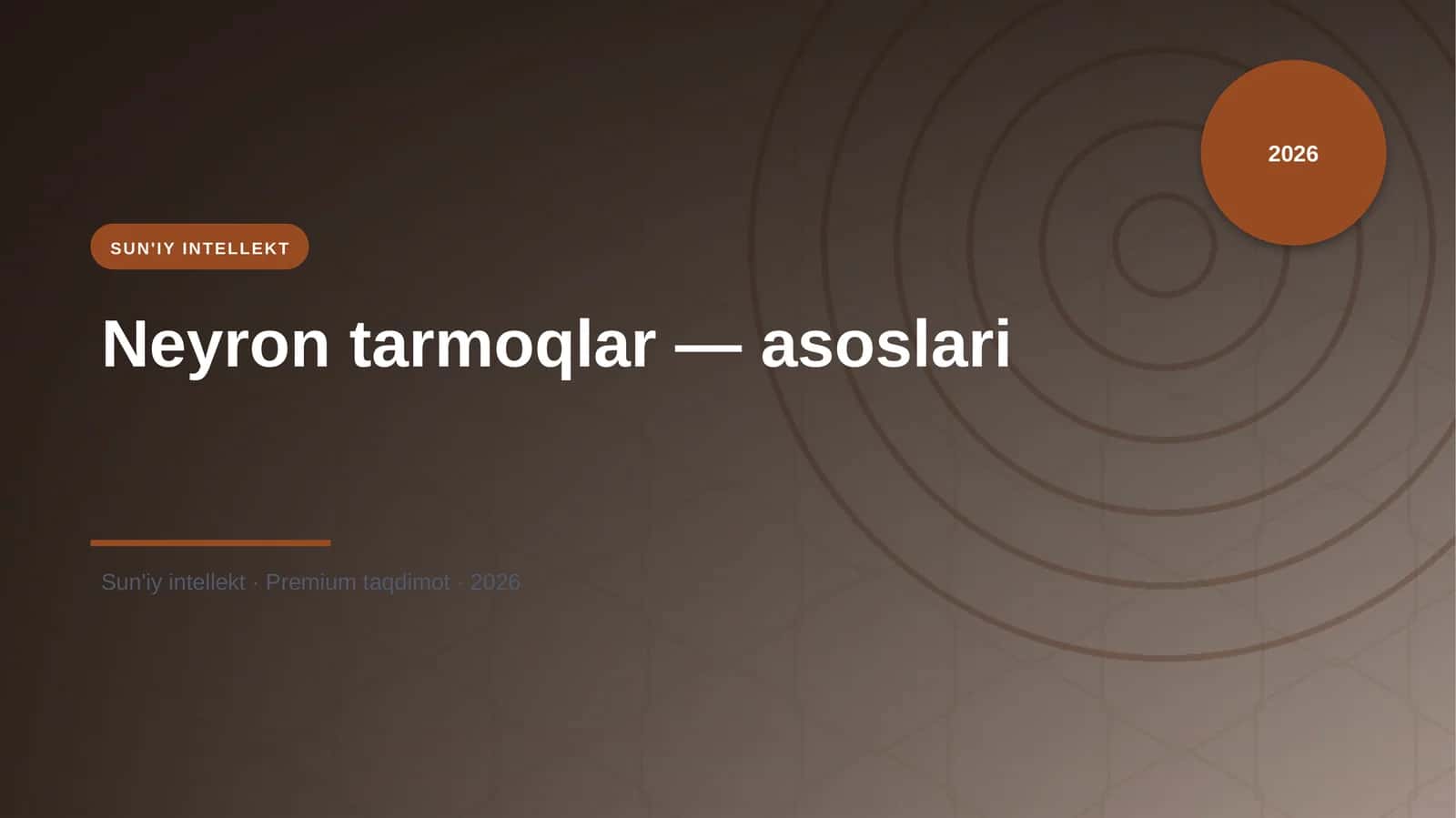 Neyron tarmoqlar — asoslari 1