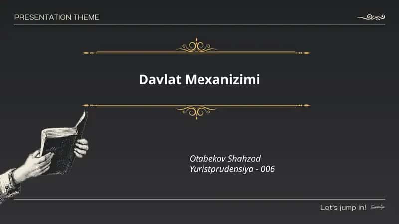 Davlat Mexanizimi 1