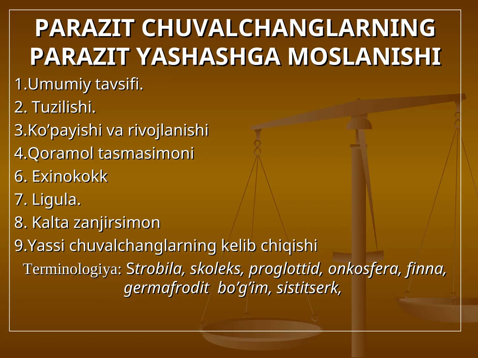Tasmasimon chuvalchanglar umumiy tavsifi 1