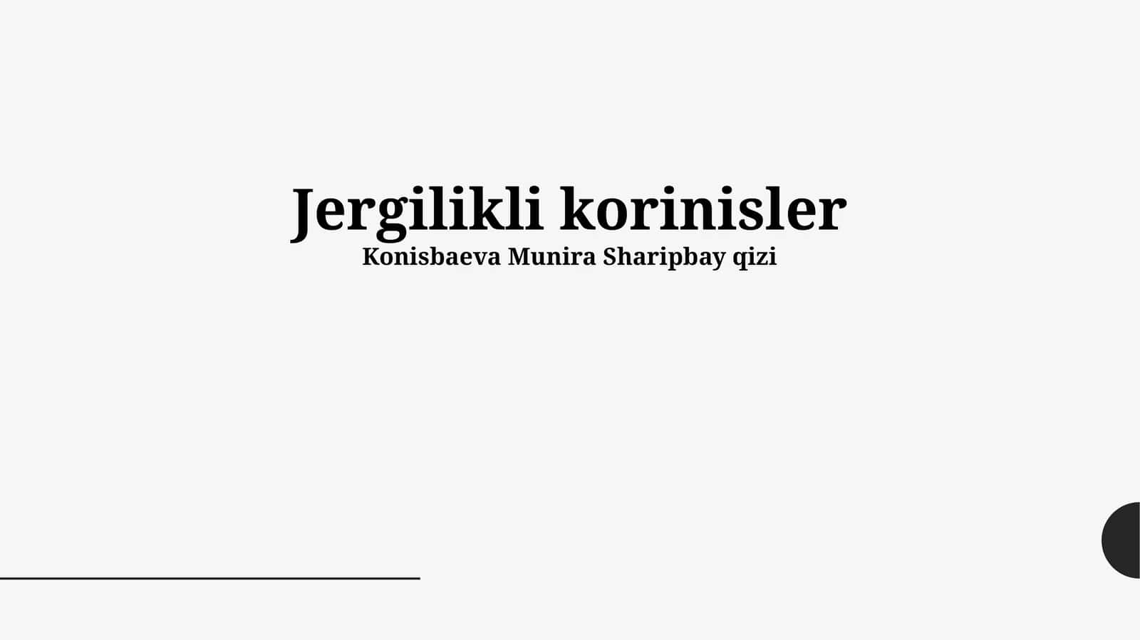 Jergilikli korinisler 1