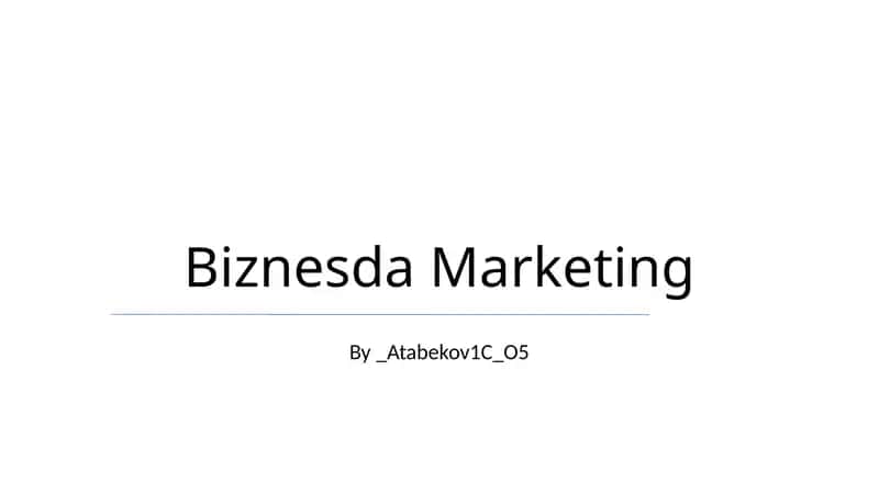 Marketing asoslari 1