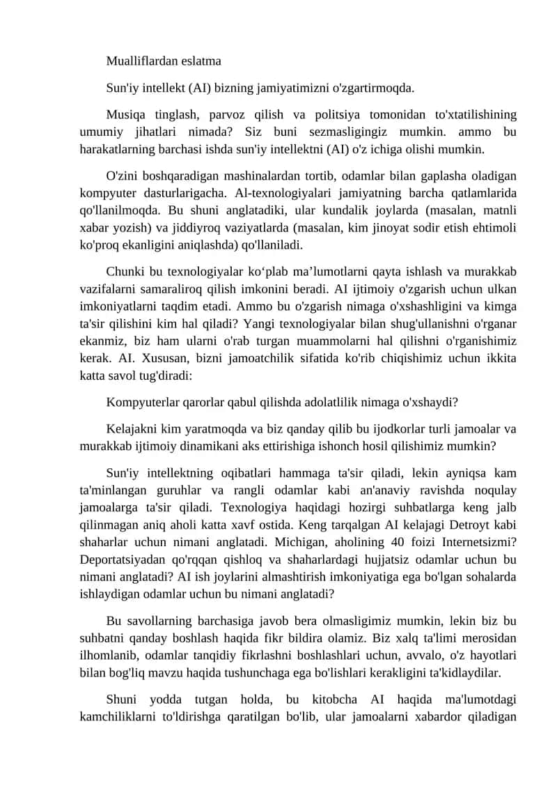 Sun'iy intellekt (AI) 1