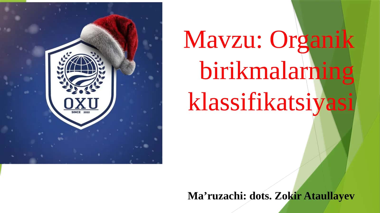 Organik birikmalar ning klassifikatsiyasi 1