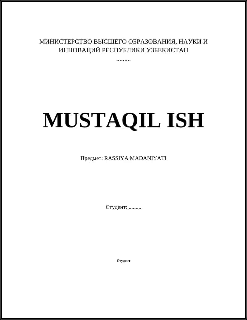 RASSIYA MADANIYATI 1