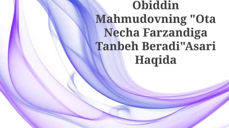 Ota Necha Farzandiga Tanbeh Beradi 1