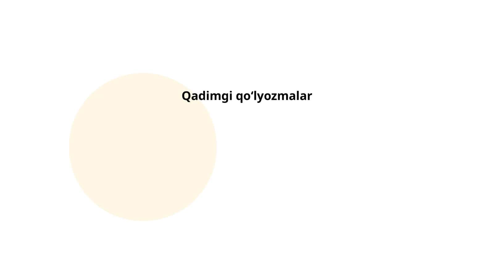 Qadimgi qoʻlyozmalar tarixi 1