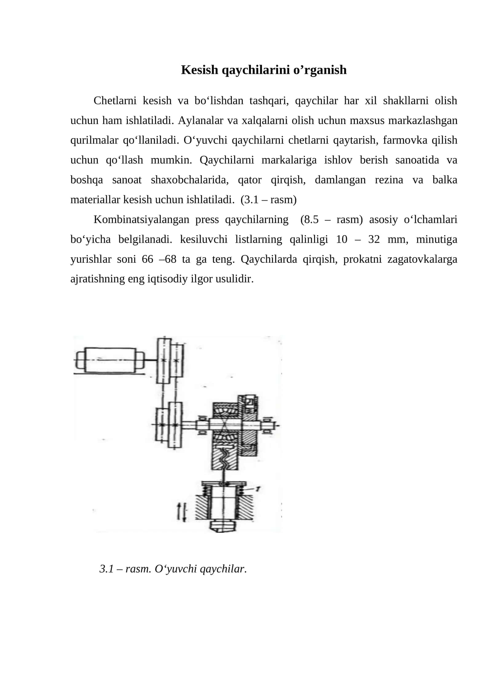 Kesish qaychilarini o’rganish 1