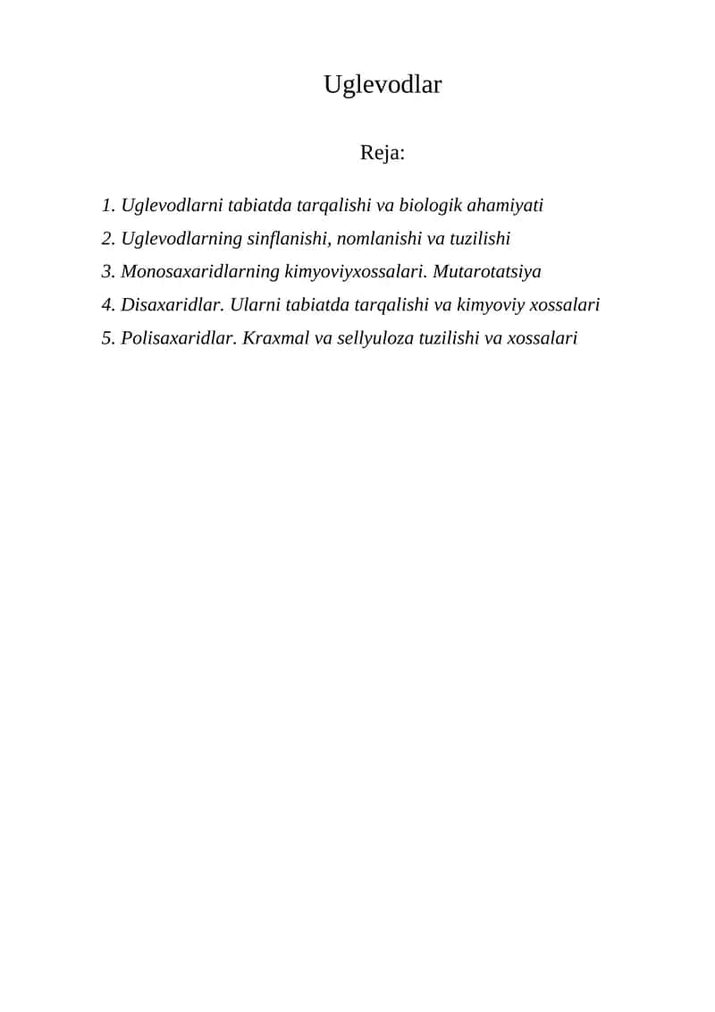 Uglevodlar 1